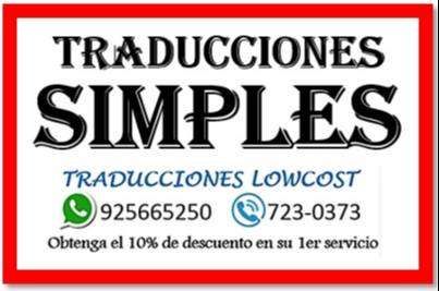 Se realiza traducciones simples en todos los idiomas