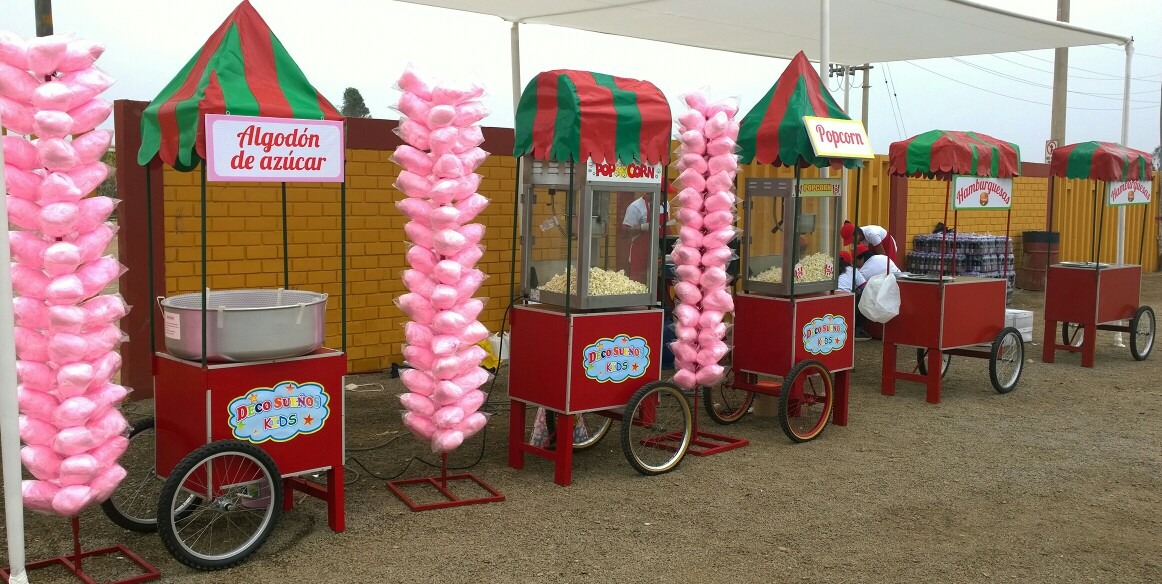 Alquiler carritos snacks algodon,pop corn, eventos 997021638
