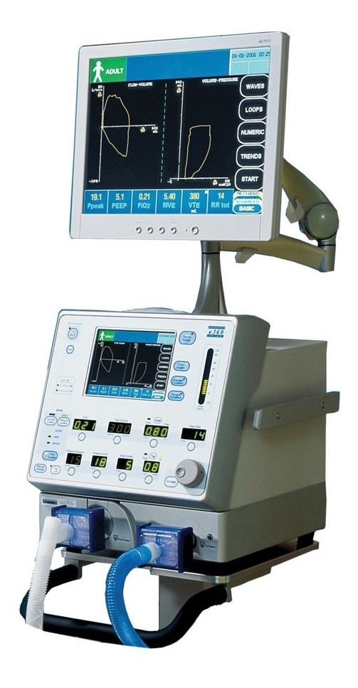 Alquiler de ventilador mecanico con sistema de compresor