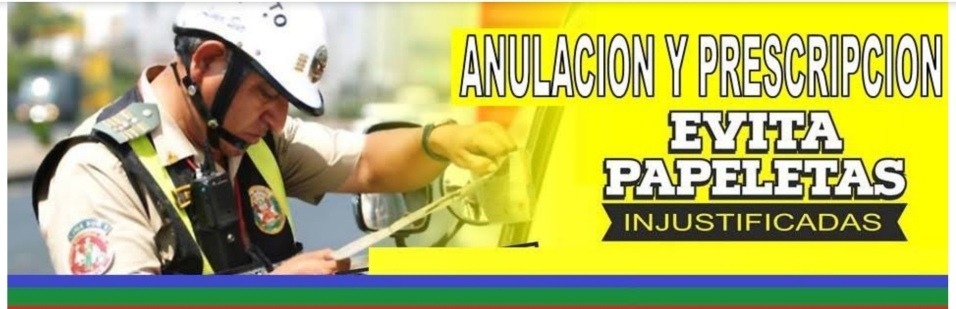 Anulación de papeletas de transito y actas de control