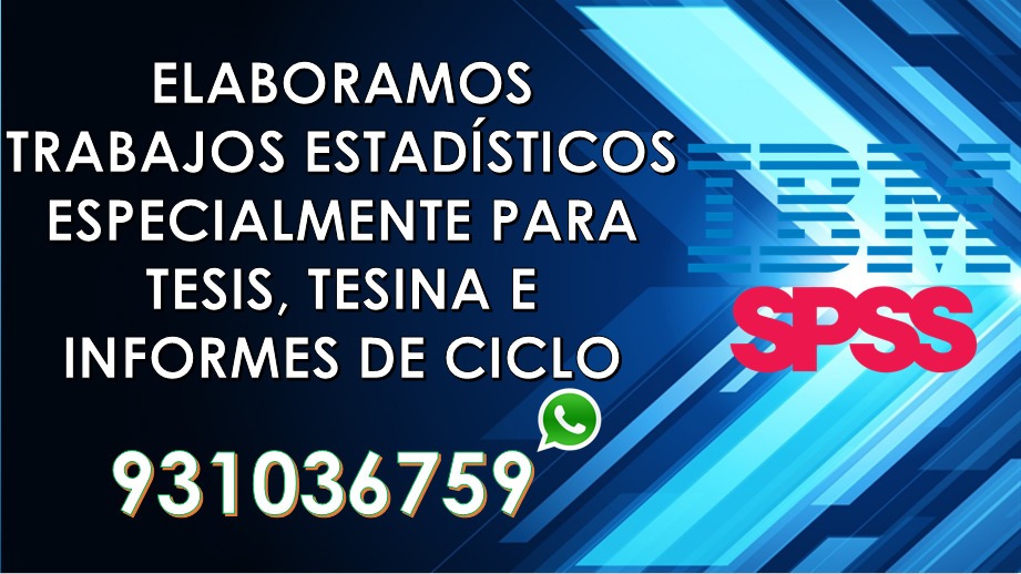 Asesoría estadística para tesis spss precio accesible
