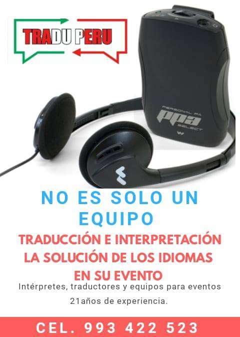 Equipos de traducción simultánea fijos y portátiles, micrófonos, audífonos en cusco, lima, arequipa, piura