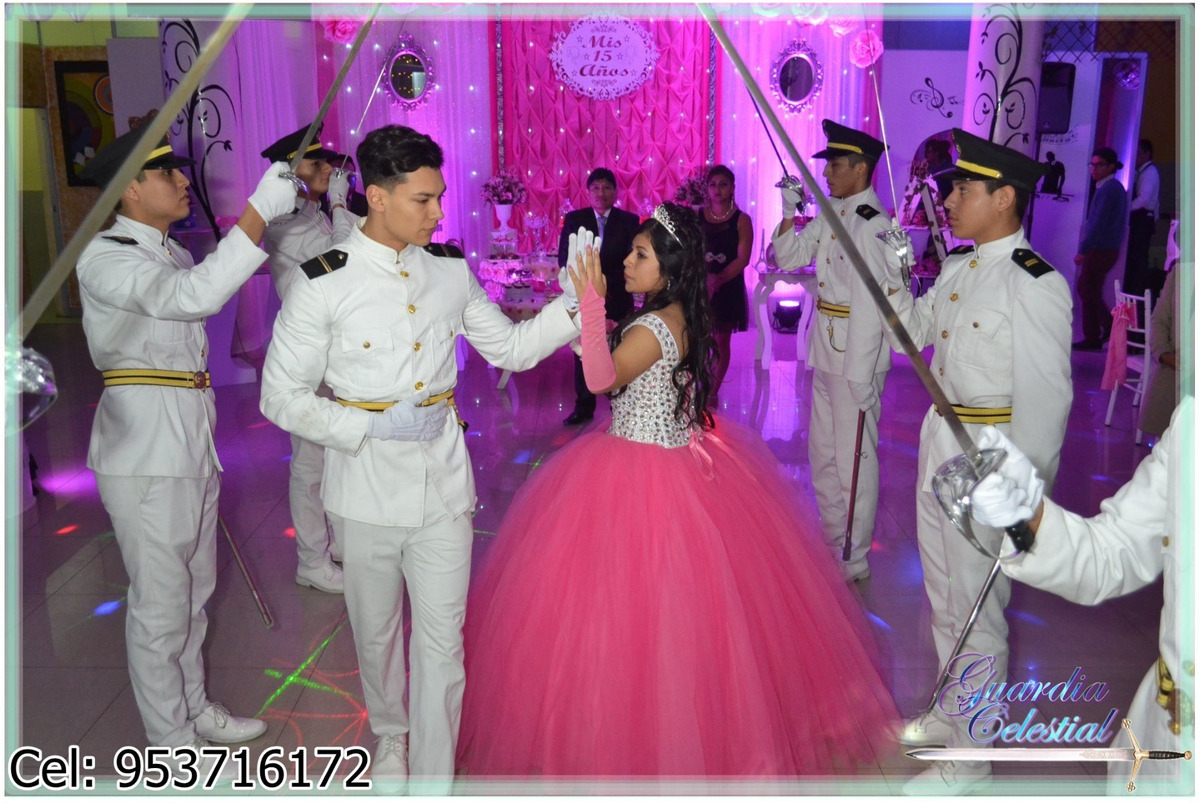 Cadetes para 15 años cruce de espadas 953716172 chambelanes