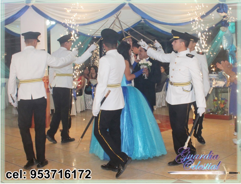 Cadetes para 15 años cruce de espadas 953716172 chambelanes
