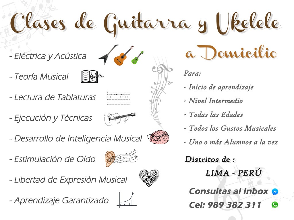 Clases de guitarra y ukelele