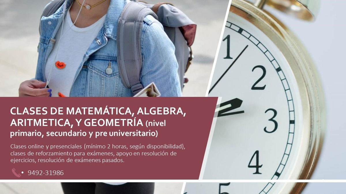 Clases de matemática financiera, contabilidad y auditoria