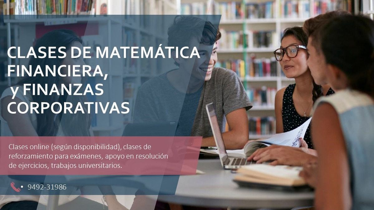 Clases de matemática financiera, contabilidad y auditoria