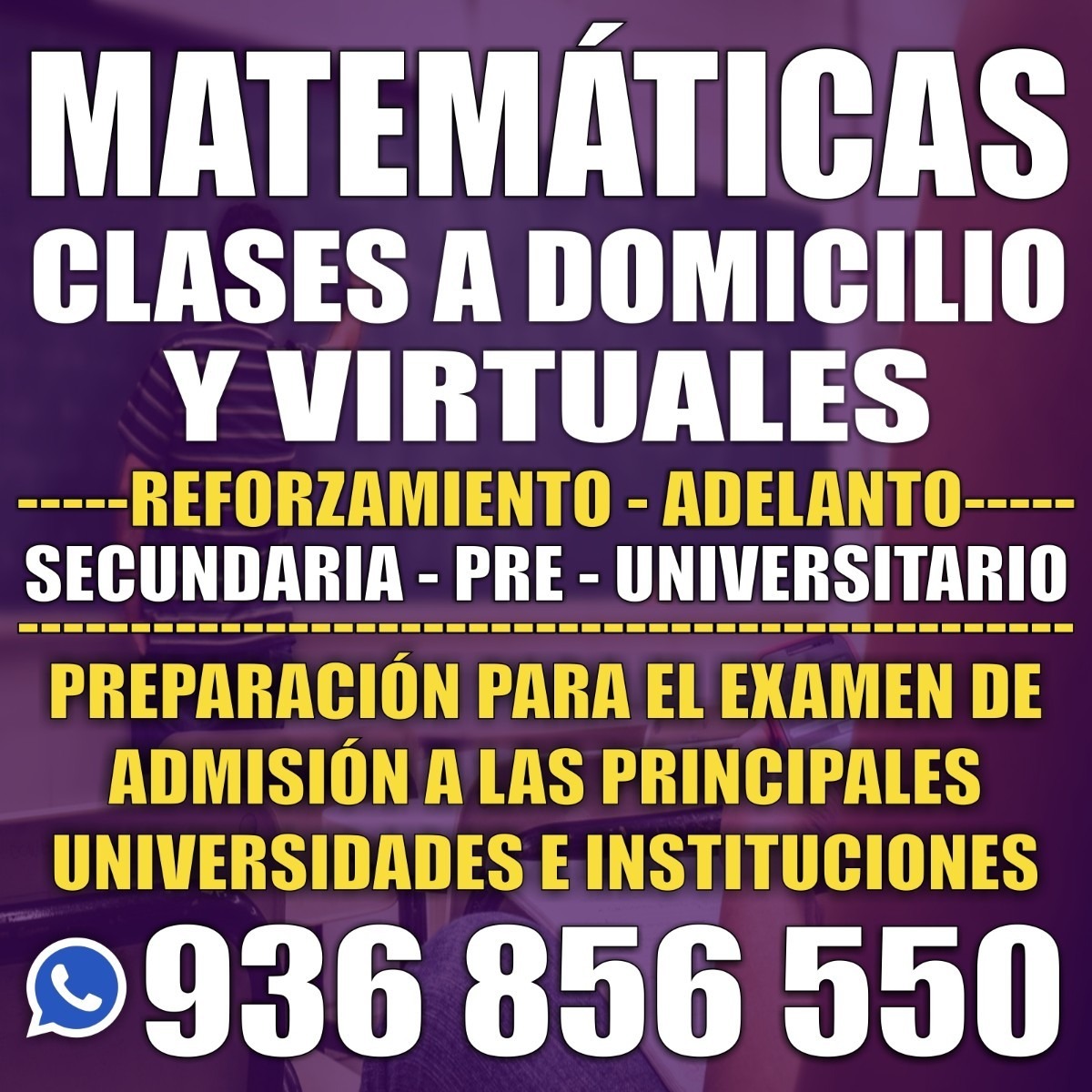 Clases de matemáticas a domicilio y virtuales