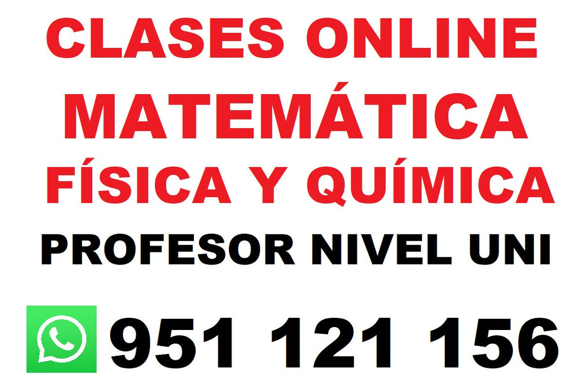 Clases online de matemática física y química todo nivel
