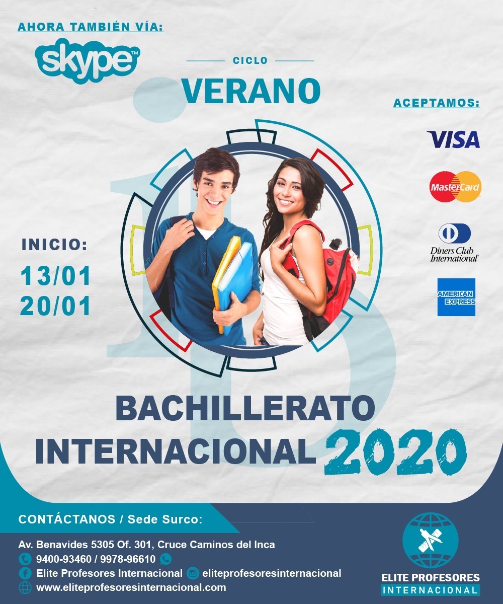 Clases particulares bachillerato inter ib,inicio 13y20 enero