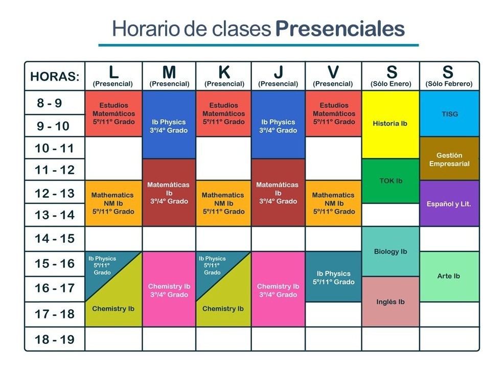 Clases particulares bachillerato inter ib,inicio 13y20 enero