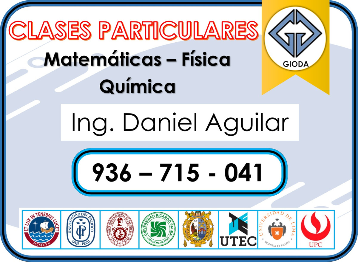 Clases particulares matematica fisica y quimica(936 715 041)