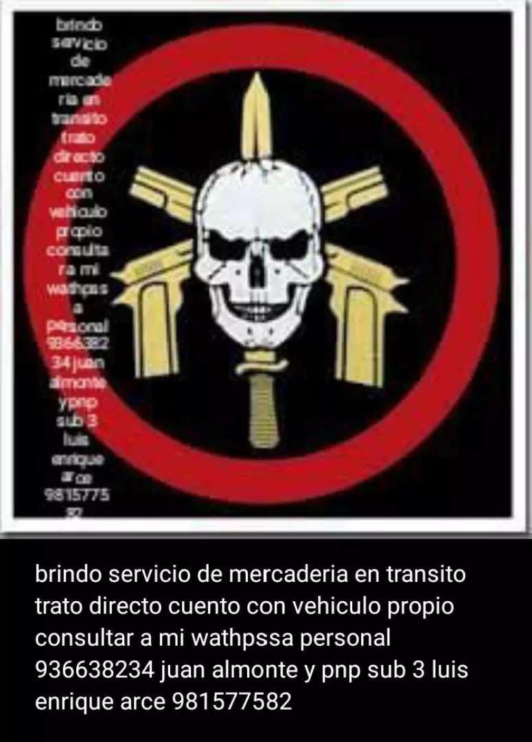 Brindó servicio de resguardo mercadería en tránsito