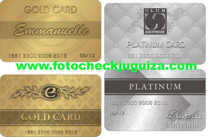 Tarjetas plateadas y doradas