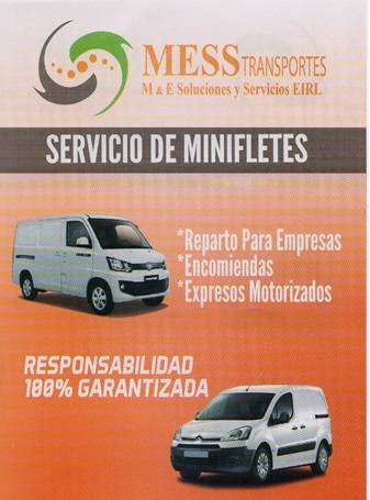 Servicio de transporte de carga, minifletes y distribucion en general local y nacional