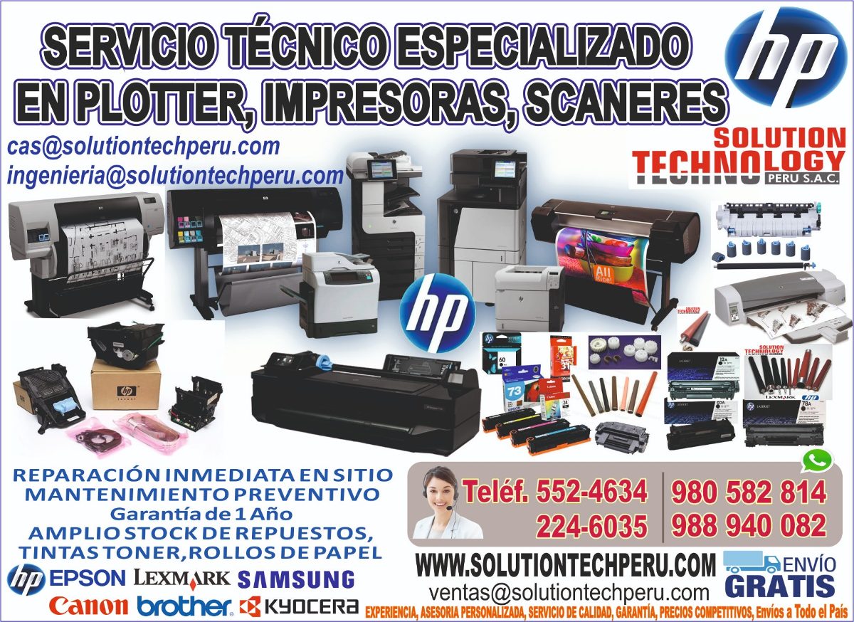Hp reparacion plotter 110 111 t120 t1100 z6200 t790 t3500