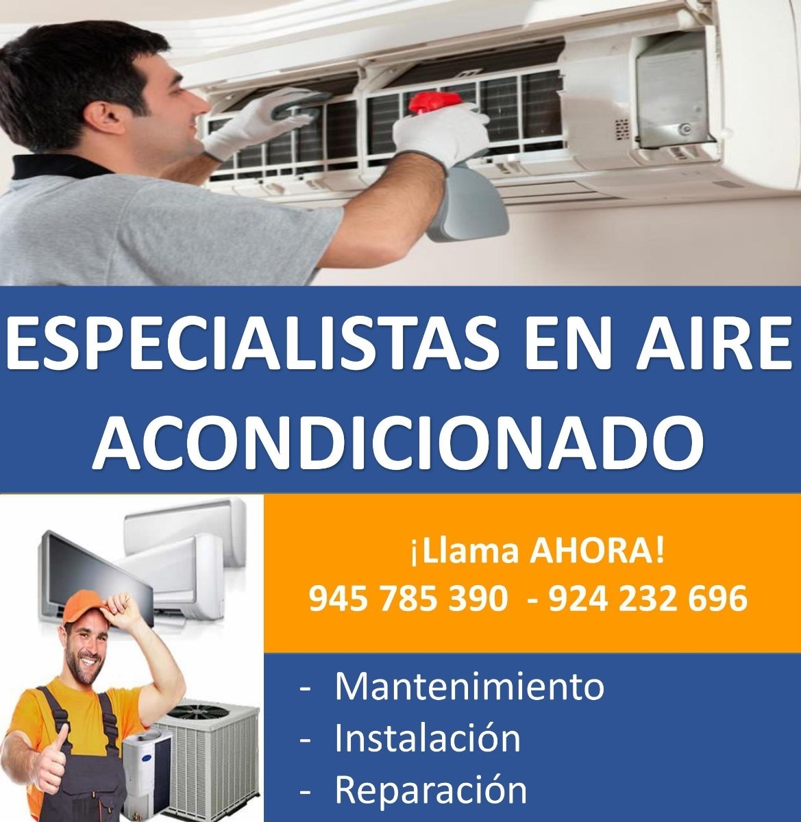 Instalacion aire acondicionado reparación mantenimiento