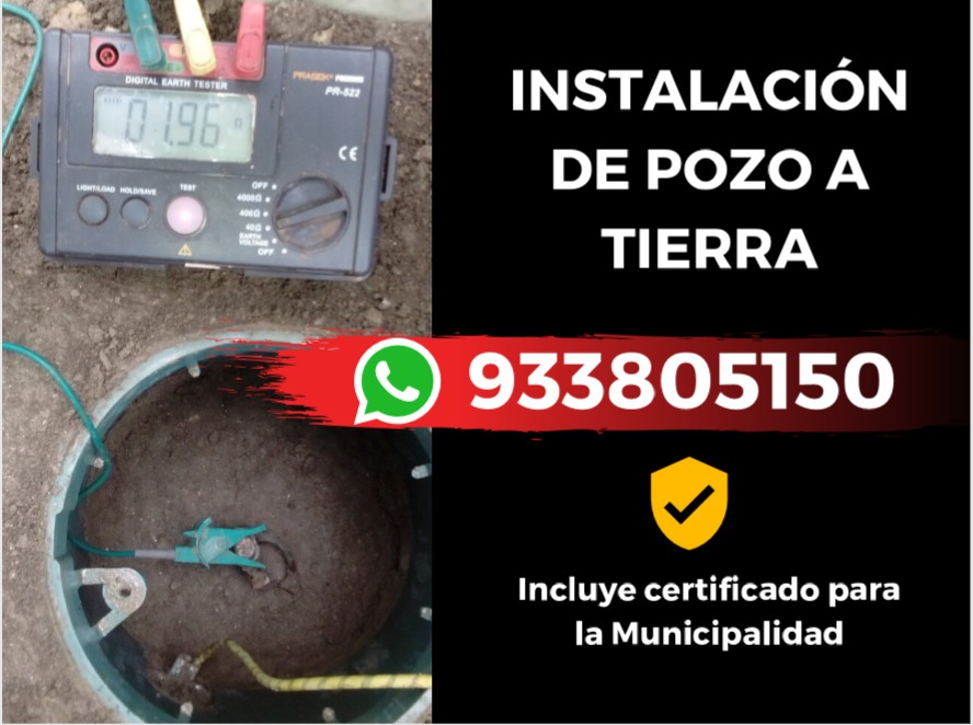 Instalacion de pozo a tierra protocolo certificado