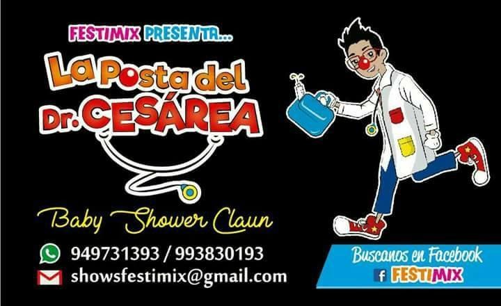 La posta del dr. cesarea!!! baby shower claun