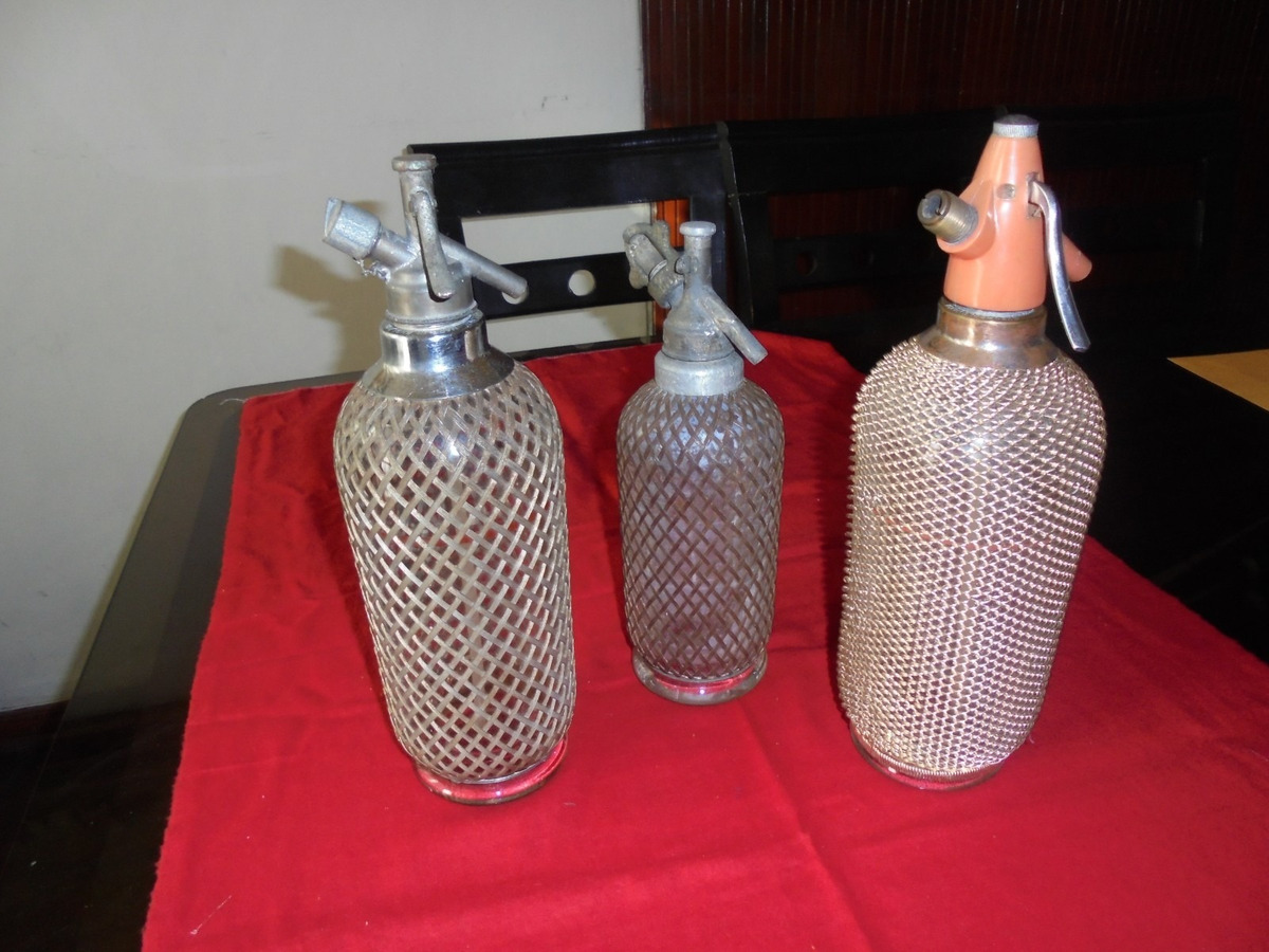 lote de tres sifones antiguos 40 50 y 60