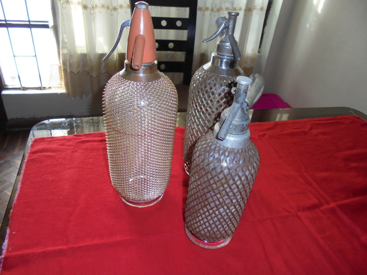lote de tres sifones antiguos 40 50 y 60