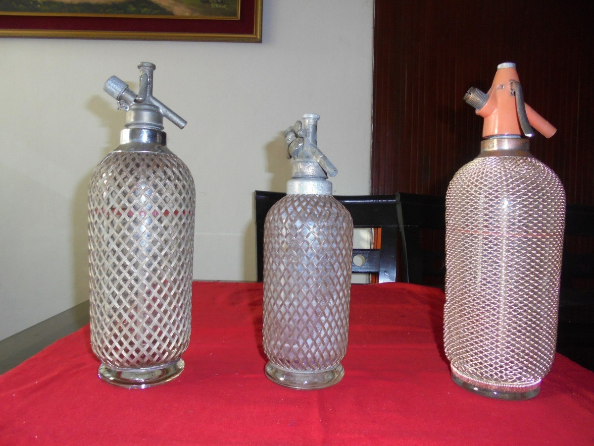 lote de tres sifones antiguos 40 50 y 60