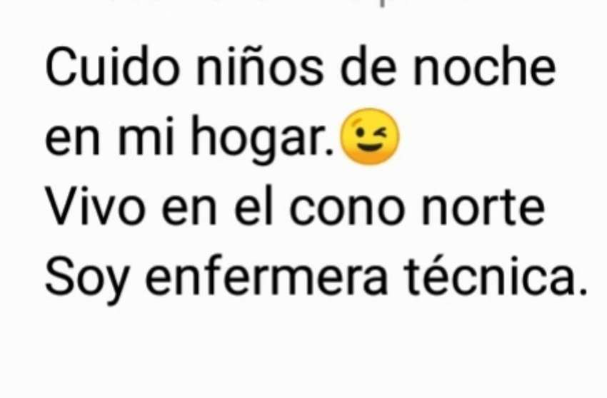 Si trabajas de noche, cuido niños