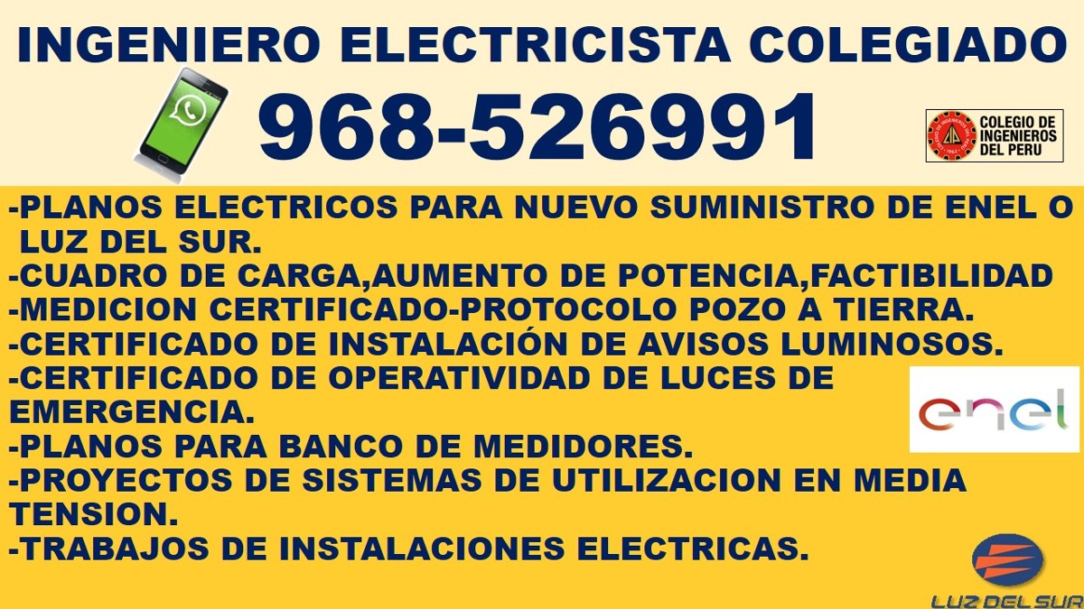 Pozo a tierra,cuadro de cargas,planos,ingeniero electricista
