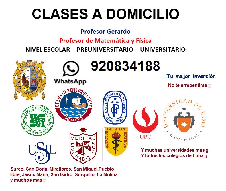 Profesor de matemática y física. clases a domicilio.