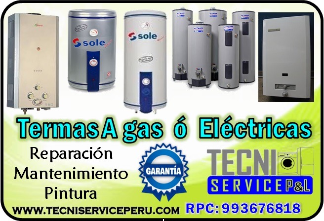 Reparacion de termas electricas/gas sole/bosch/sakura