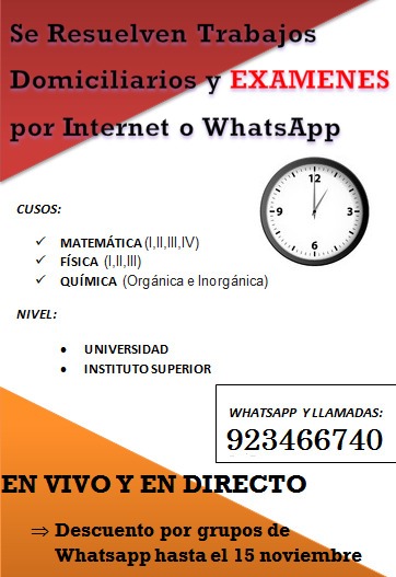 Resolución de exámenes whatsapp