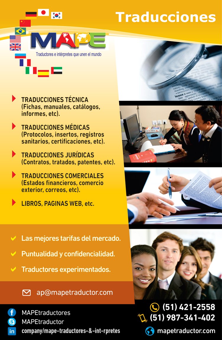 Servicio de traducción certificada inglés francés portugués
