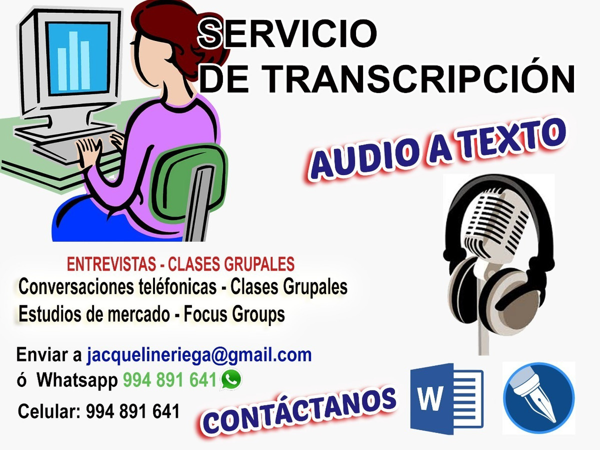 Servicio de transcripción / transcripción / audio a texto