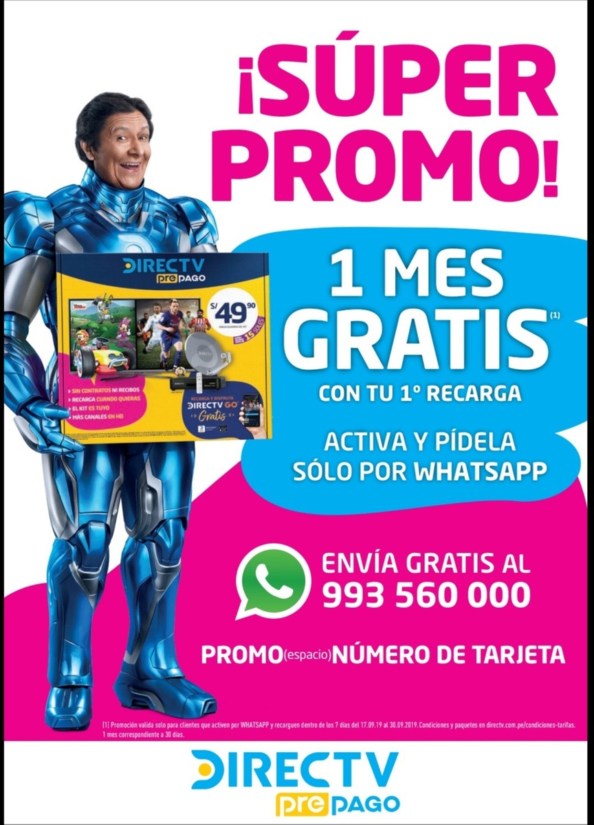 Servicio técnico directv prepago 962915137 instalación lima!