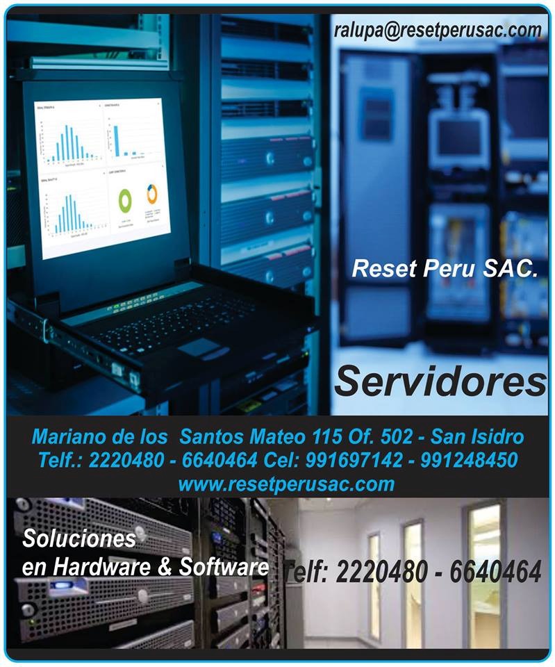 Servicio tecnico servidores hp, ibm,lenovo,redes, servidores