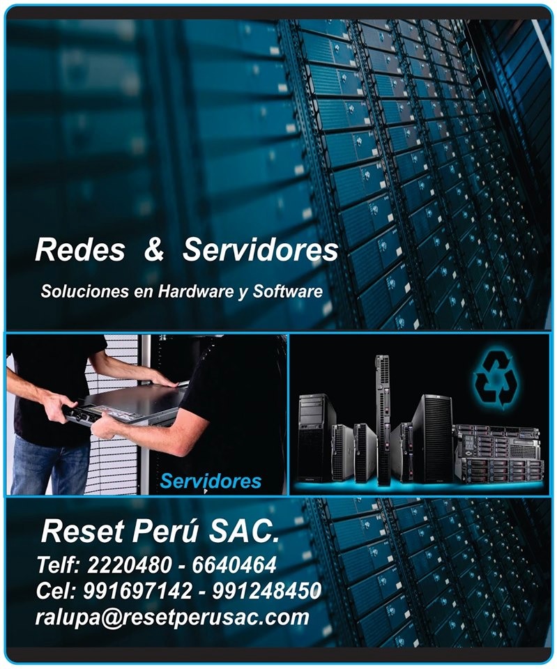 Servicio tecnico servidores hp, ibm,lenovo,redes, servidores