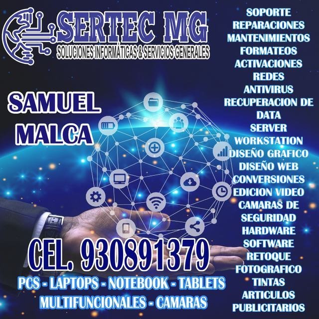 Soporte informatico de computadoras y camaras vigilancia