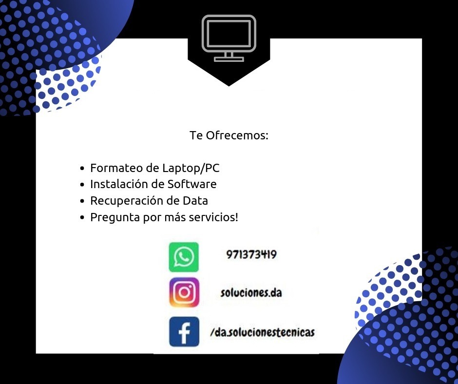 Soporte técnico pc / laptop / all in one/ windows 10