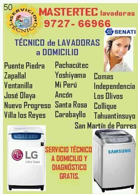 Tecnico de refrigeradoras y lavadoras a domicilio
