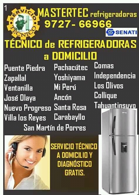 Tecnico de refrigeradoras y lavadoras a domicilio