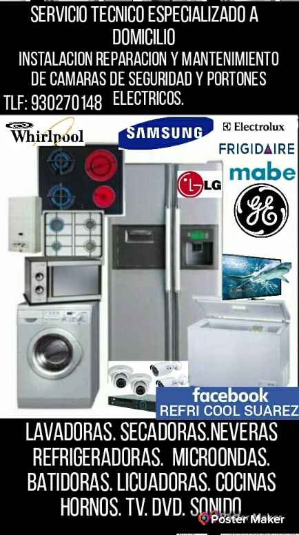 Servicio técnico especializado de electrodomesticos