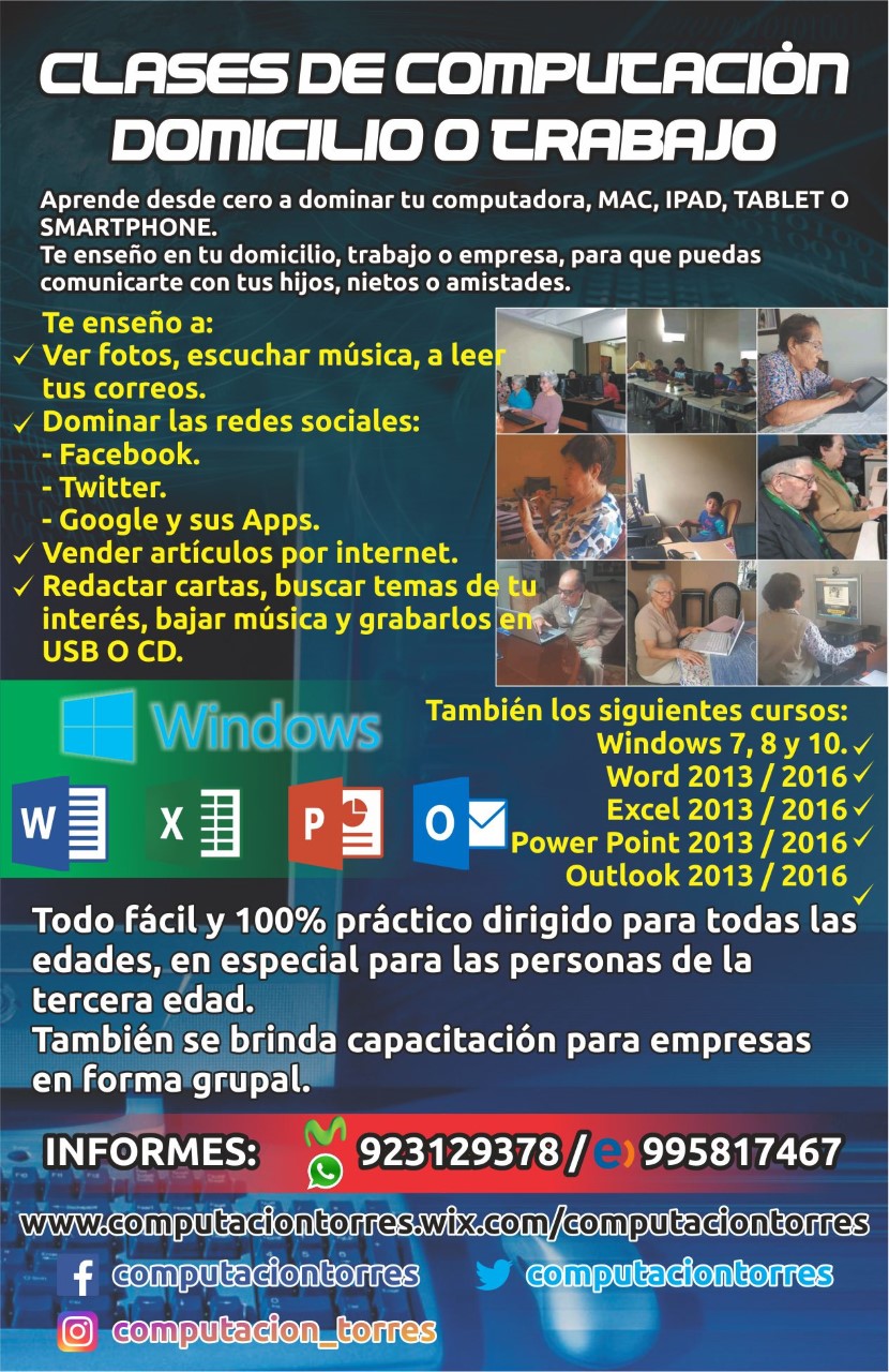 CLASES DE COMPUTACION EN SU CASA