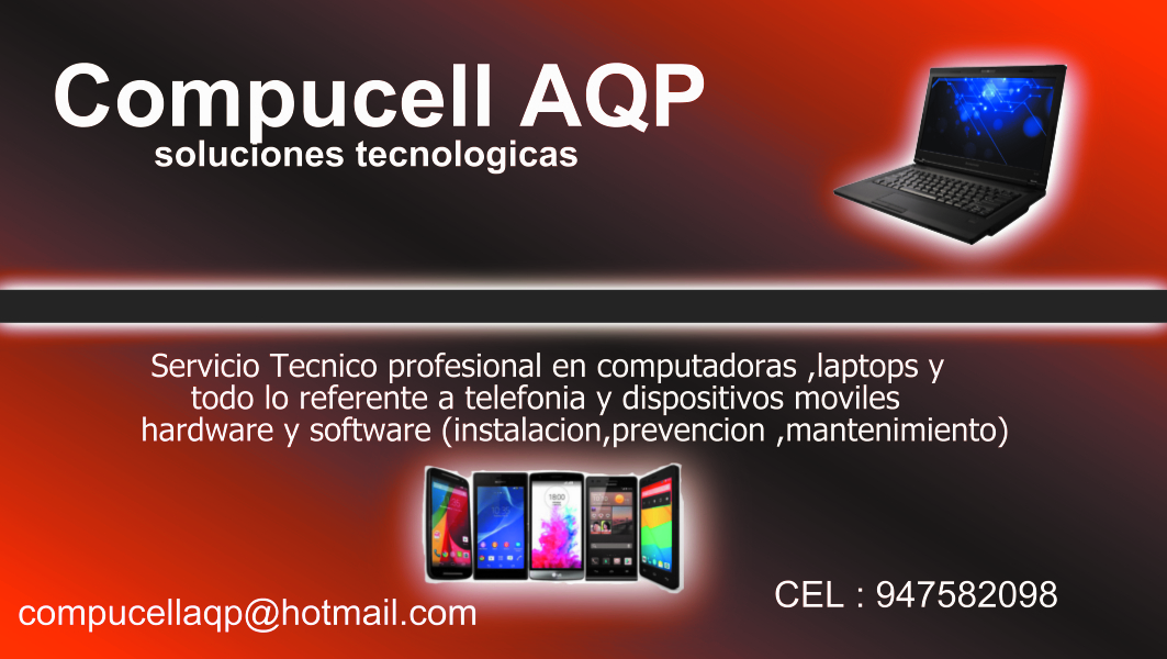 Reparaciones de Computadoras personales Laptops.