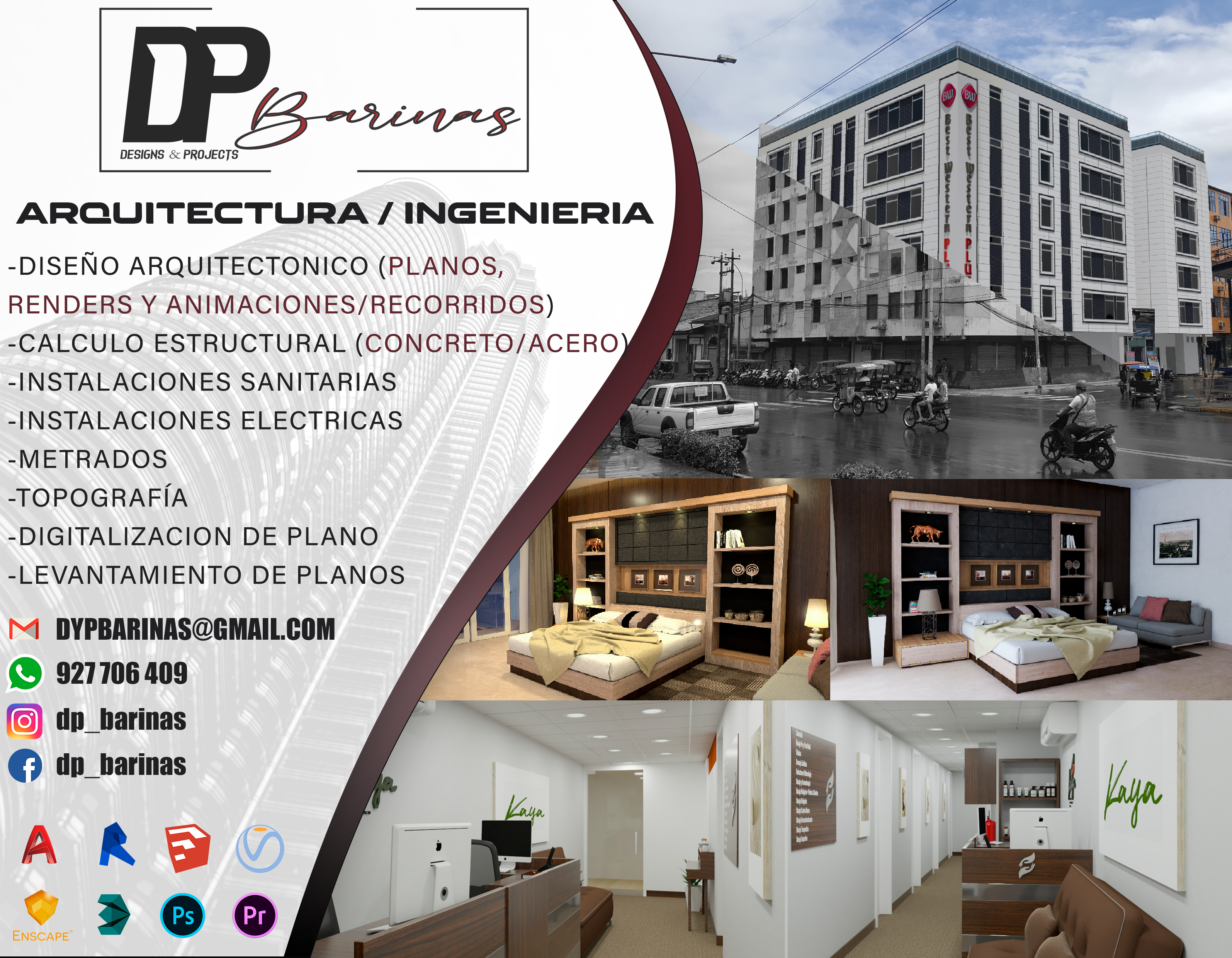 DISEÑOS 3D, RENDERS, ANIMACIONES, LEVANTAMIENTO DEPLANOS