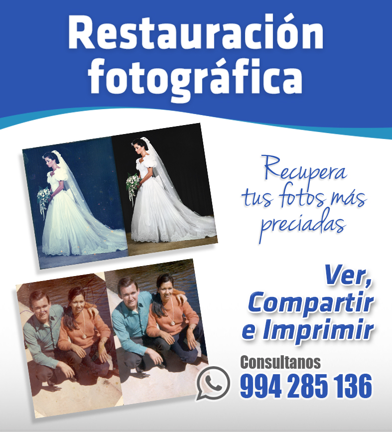Restauración de fotos, retoque y colorización.