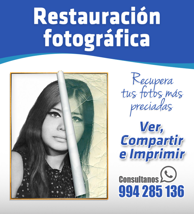 Restauración de fotos, retoque y colorización.
