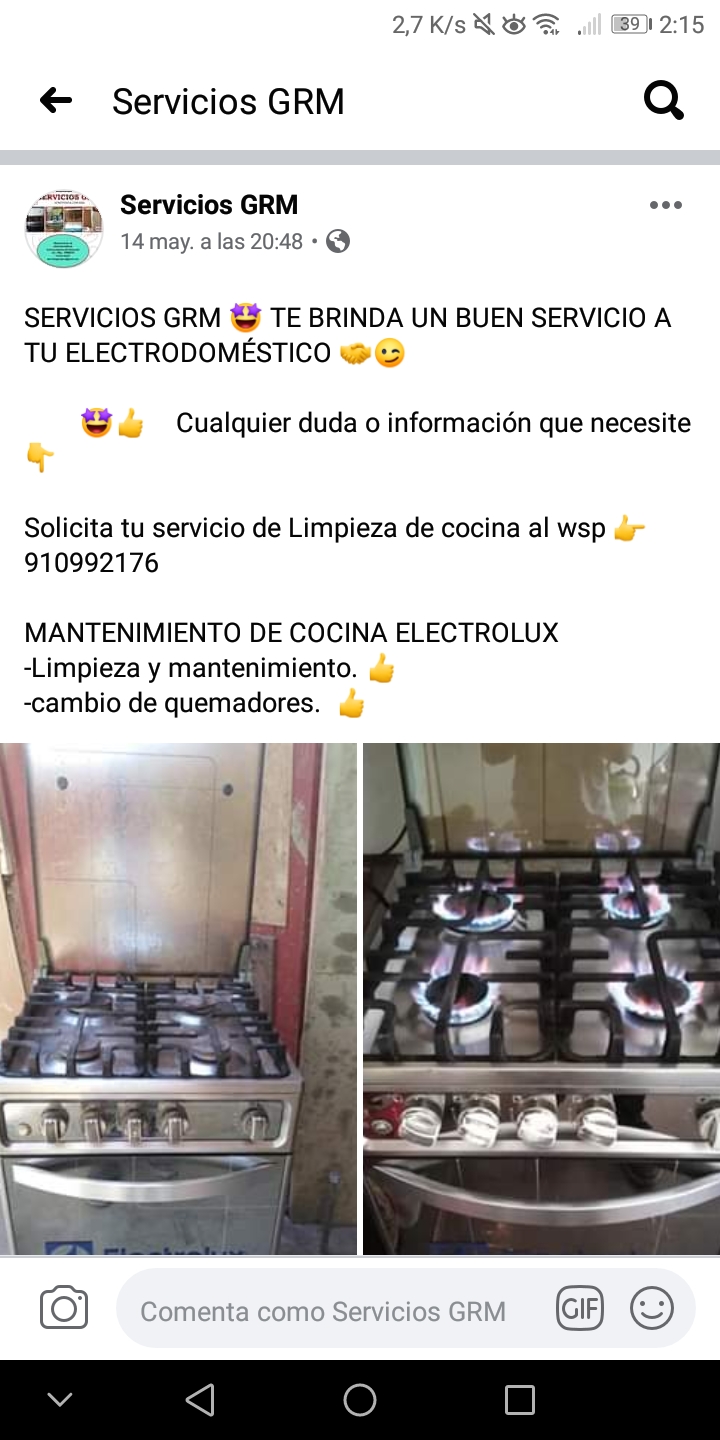 "No botes tu COCINA o CAMPANA EXTRACTORA, nosotros te la dejamos como nueva!"