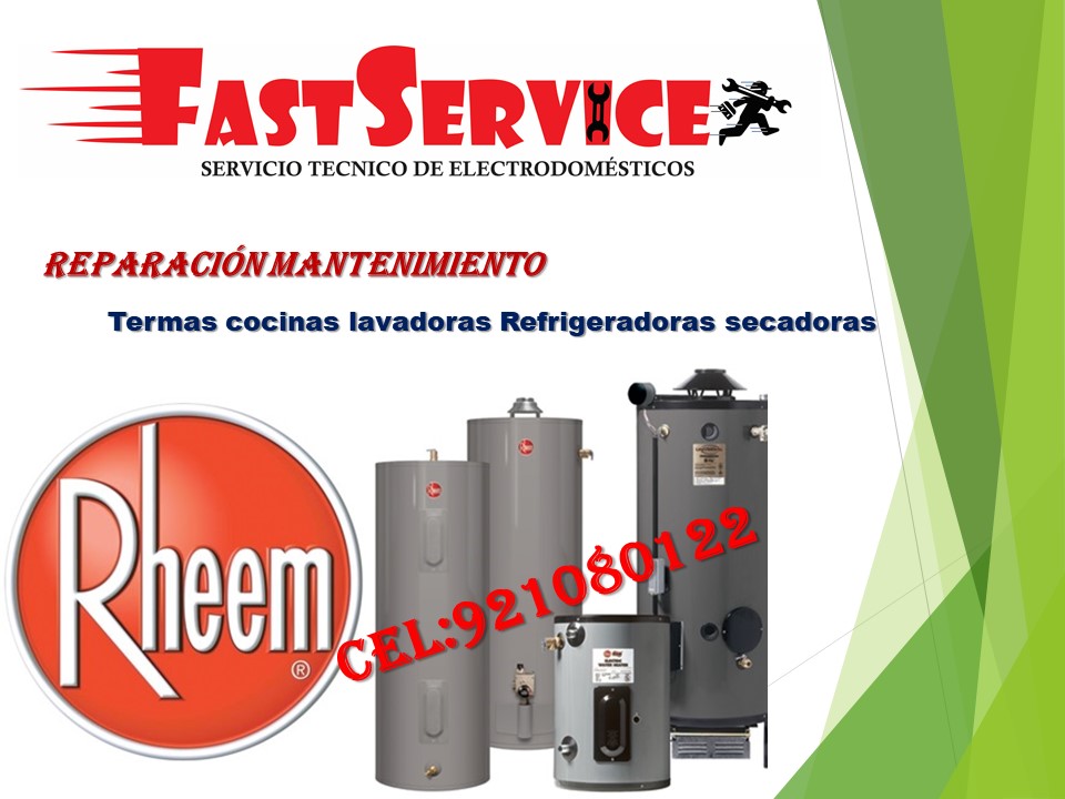 RHEEM servicio técnico de termas a eléctricas a gas lima