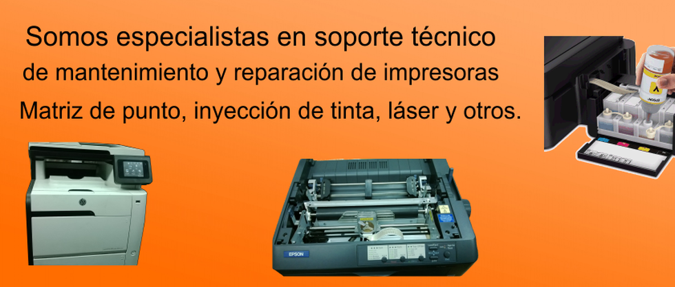 REPARACIÒN DE IMPRESORAS, LASER, INYECCIÒN,MATRICIALES.