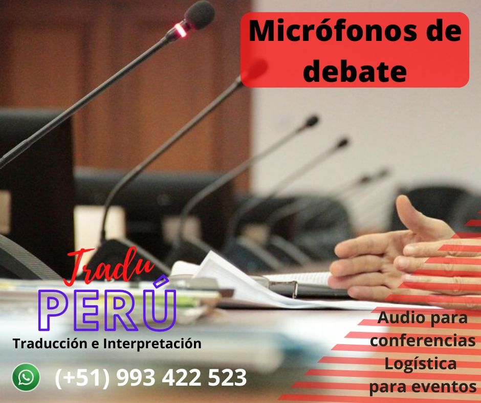 Micrófonos debate para conferencias Perú